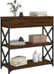 vidaXL - Wandtafel - 75x28x75 - cm - bewerkt - hout - bruin - eikenkleur