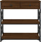 vidaXL - Wandtafel - 75x28x75 - cm - bewerkt - hout - bruin - eikenkleur