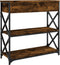 vidaXL - Wandtafel - 75x28x75 - cm - bewerkt - hout - gerookt - eikenkleurig