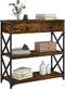 vidaXL - Wandtafel - 75x28x75 - cm - bewerkt - hout - gerookt - eikenkleurig