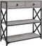 vidaXL - Wandtafel - 75x28x75 - cm - bewerkt - hout - grijs - sonoma - eikenkleurig