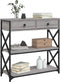 vidaXL - Wandtafel - 75x28x75 - cm - bewerkt - hout - grijs - sonoma - eikenkleurig