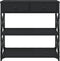 vidaXL - Wandtafel - 75x28x75 - cm - bewerkt - hout - zwart