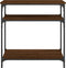 vidaXL - Wandtafel - 75x29x75 - cm - bewerkt - hout - bruin - eikenkleur