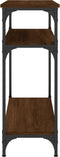 vidaXL - Wandtafel - 75x29x75 - cm - bewerkt - hout - bruin - eikenkleur