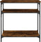 vidaXL - Wandtafel - 75x29x75 - cm - bewerkt - hout - gerookt - eikenkleurig