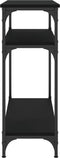 vidaXL - Wandtafel - 75x29x75 - cm - bewerkt - hout - zwart