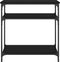 vidaXL - Wandtafel - 75x29x75 - cm - bewerkt - hout - zwart