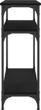 vidaXL - Wandtafel - 75x29x75 - cm - bewerkt - hout - zwart