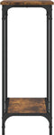 vidaXL - Wandtafel - 75x30,5x75 - cm - bewerkt - hout - gerookt - eikenkleurig