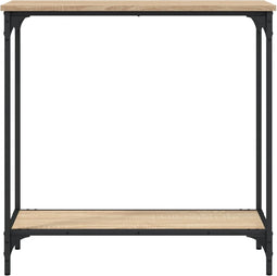 vidaXL - Wandtafel - 75x30,5x75 - cm - bewerkt - hout - grijs - sonoma