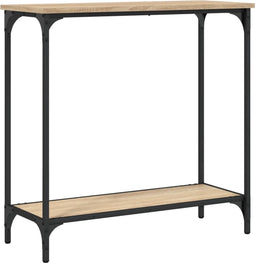 vidaXL - Wandtafel - 75x30,5x75 - cm - bewerkt - hout - sonoma - eikenkleurig