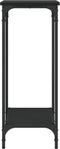 vidaXL - Wandtafel - 75x30,5x75 - cm - bewerkt - hout - zwart