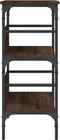 vidaXL - Wandtafel - 75x32x75 - cm - bewerkt - hout - bruin - eikenkleur