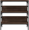 vidaXL - Wandtafel - 75x32x75 - cm - bewerkt - hout - bruin - eikenkleur