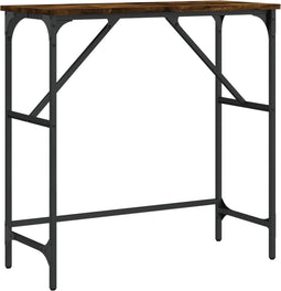 vidaXL - Wandtafel - 75x32x75 - cm - bewerkt - hout - gerookt - eikenkleurig