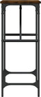 vidaXL - Wandtafel - 75x32x75 - cm - bewerkt - hout - gerookt - eikenkleurig