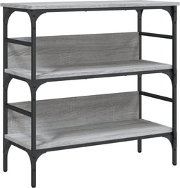 vidaXL - Wandtafel - 75x32x75 - cm - bewerkt - hout - grijs - sonoma - eikenkleurig
