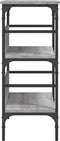 vidaXL - Wandtafel - 75x32x75 - cm - bewerkt - hout - grijs - sonoma - eikenkleurig