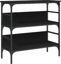 vidaXL - Wandtafel - 75x32x75 - cm - bewerkt - hout - zwart