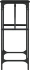 vidaXL - Wandtafel - 75x32x75 - cm - bewerkt - hout - zwart