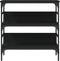 vidaXL - Wandtafel - 75x32x75 - cm - bewerkt - hout - zwart