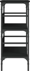 vidaXL - Wandtafel - 75x32x75 - cm - bewerkt - hout - zwart