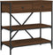 vidaXL - Wandtafel - 75x34,5x75 - cm - bewerkt - hout - bruin - eikenkleur