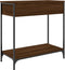 vidaXL - Wandtafel - 75x34,5x75 - cm - bewerkt - hout - bruin - eikenkleur