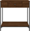 vidaXL - Wandtafel - 75x34,5x75 - cm - bewerkt - hout - bruin - eikenkleur