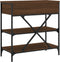 vidaXL - Wandtafel - 75x34,5x75 - cm - bewerkt - hout - bruin - eikenkleur
