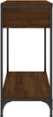 vidaXL - Wandtafel - 75x34,5x75 - cm - bewerkt - hout - bruin - eikenkleur
