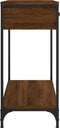 vidaXL - Wandtafel - 75x34,5x75 - cm - bewerkt - hout - bruin - eikenkleur