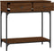 vidaXL - Wandtafel - 75x34,5x75 - cm - bewerkt - hout - bruin - eikenkleur