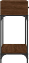 vidaXL - Wandtafel - 75x34,5x75 - cm - bewerkt - hout - bruin - eikenkleur