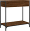 vidaXL - Wandtafel - 75x34,5x75 - cm - bewerkt - hout - bruin - eikenkleur