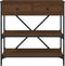 vidaXL - Wandtafel - 75x34,5x75 - cm - bewerkt - hout - bruin - eikenkleur