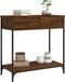 vidaXL - Wandtafel - 75x34,5x75 - cm - bewerkt - hout - bruin - eikenkleur