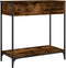 vidaXL - Wandtafel - 75x34,5x75 - cm - bewerkt - hout - gerookt - eikenkleurig
