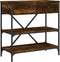 vidaXL - Wandtafel - 75x34,5x75 - cm - bewerkt - hout - gerookt - eikenkleurig