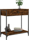 vidaXL - Wandtafel - 75x34,5x75 - cm - bewerkt - hout - gerookt - eikenkleurig