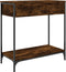 vidaXL - Wandtafel - 75x34,5x75 - cm - bewerkt - hout - gerookt - eikenkleurig