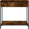 vidaXL - Wandtafel - 75x34,5x75 - cm - bewerkt - hout - gerookt - eikenkleurig