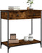 vidaXL - Wandtafel - 75x34,5x75 - cm - bewerkt - hout - gerookt - eikenkleurig