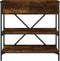 vidaXL - Wandtafel - 75x34,5x75 - cm - bewerkt - hout - gerookt - eikenkleurig