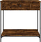 vidaXL - Wandtafel - 75x34,5x75 - cm - bewerkt - hout - gerookt - eikenkleurig