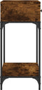 vidaXL - Wandtafel - 75x34,5x75 - cm - bewerkt - hout - gerookt - eikenkleurig
