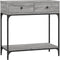 vidaXL - Wandtafel - 75x34,5x75 - cm - bewerkt - hout - grijs - sonoma - eikenkleurig