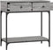 vidaXL - Wandtafel - 75x34,5x75 - cm - bewerkt - hout - grijs - sonoma - eikenkleurig