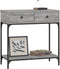 vidaXL - Wandtafel - 75x34,5x75 - cm - bewerkt - hout - grijs - sonoma - eikenkleurig